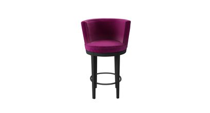 Margaux Bar Stool in Peony Cotton Matt Velvet - sofa.com
