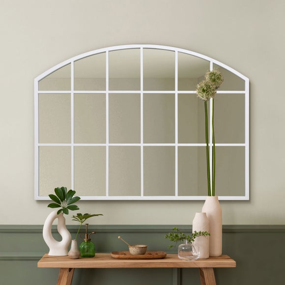 Arcus Arched Window Wide Overmantel Wall Mirror