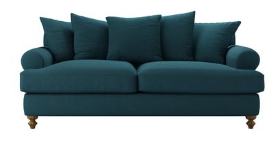 Teddy 3 Seat Sofa Bed in Evergreen Brushed Linen Cotton - sofa.com