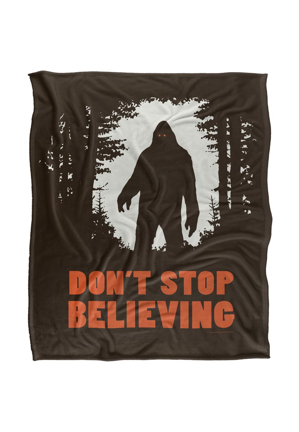 Ephemera Bigfoot Don'T Stop Believing Silky Touch Super Soft Throw Blanket 152 X 127 cm in White