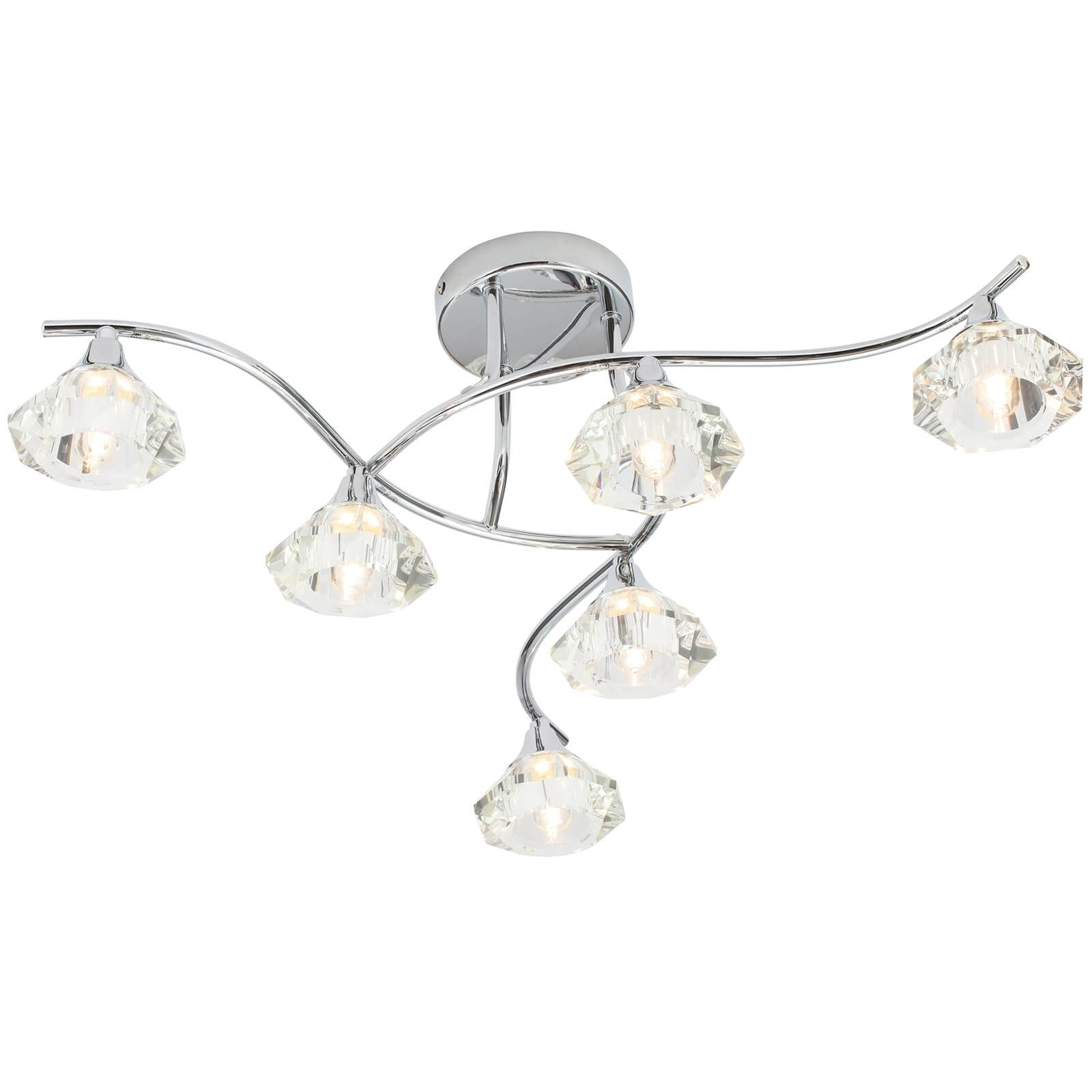 Reena 6 Light Flush IP44 - Chrome