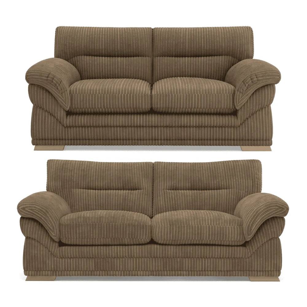 Bliss Furniture Amalfi 3+2 Seater Claude Sofa Modern Plush Fabric in Beige