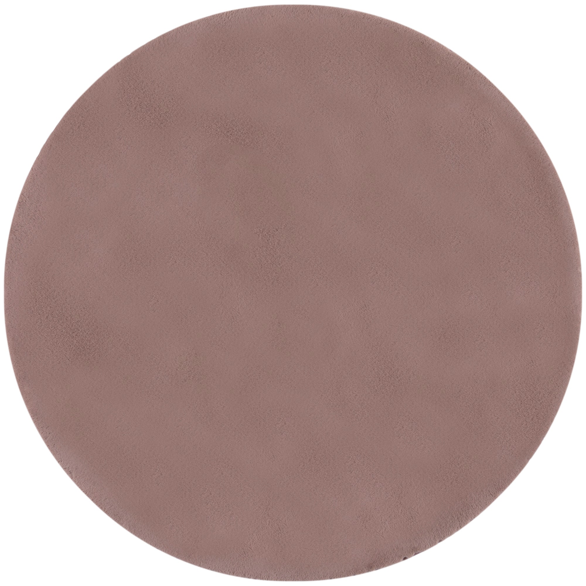 Faux Fur Supersoft Lush Circle Rug Blush