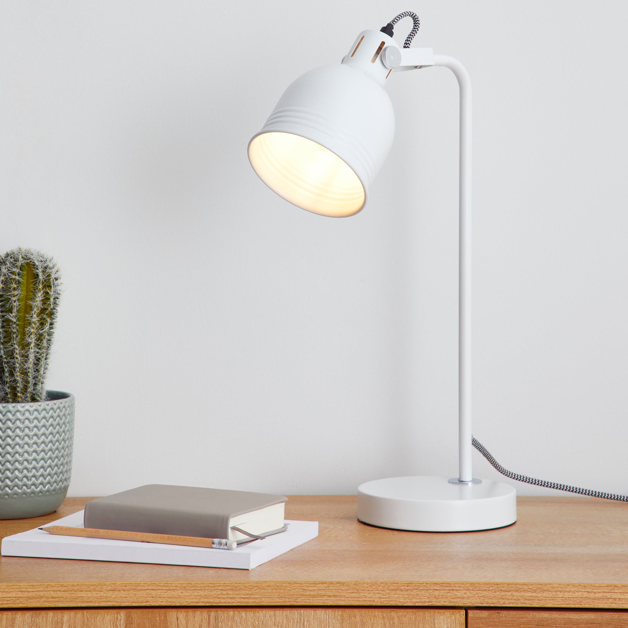 Isaac White Task Lamp White