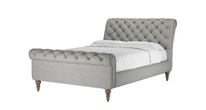 Knightsbridge Double Bed in Marble Silky Jacquard Weave - sofa.com