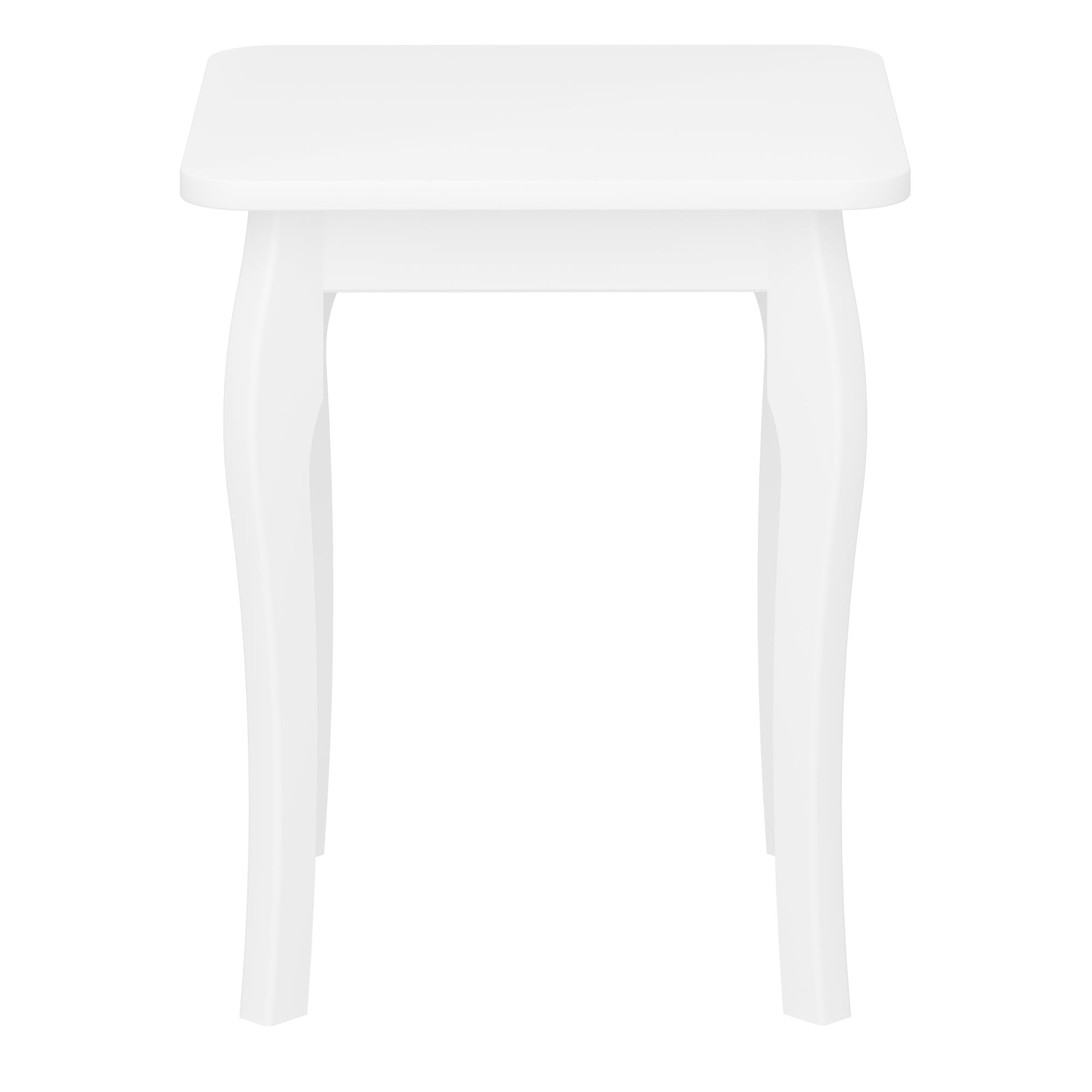 Baroque Dressing Table Stool White