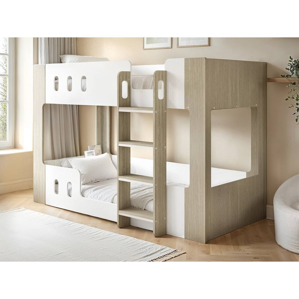 Flair Willow Low Bunk Bed White & Oak