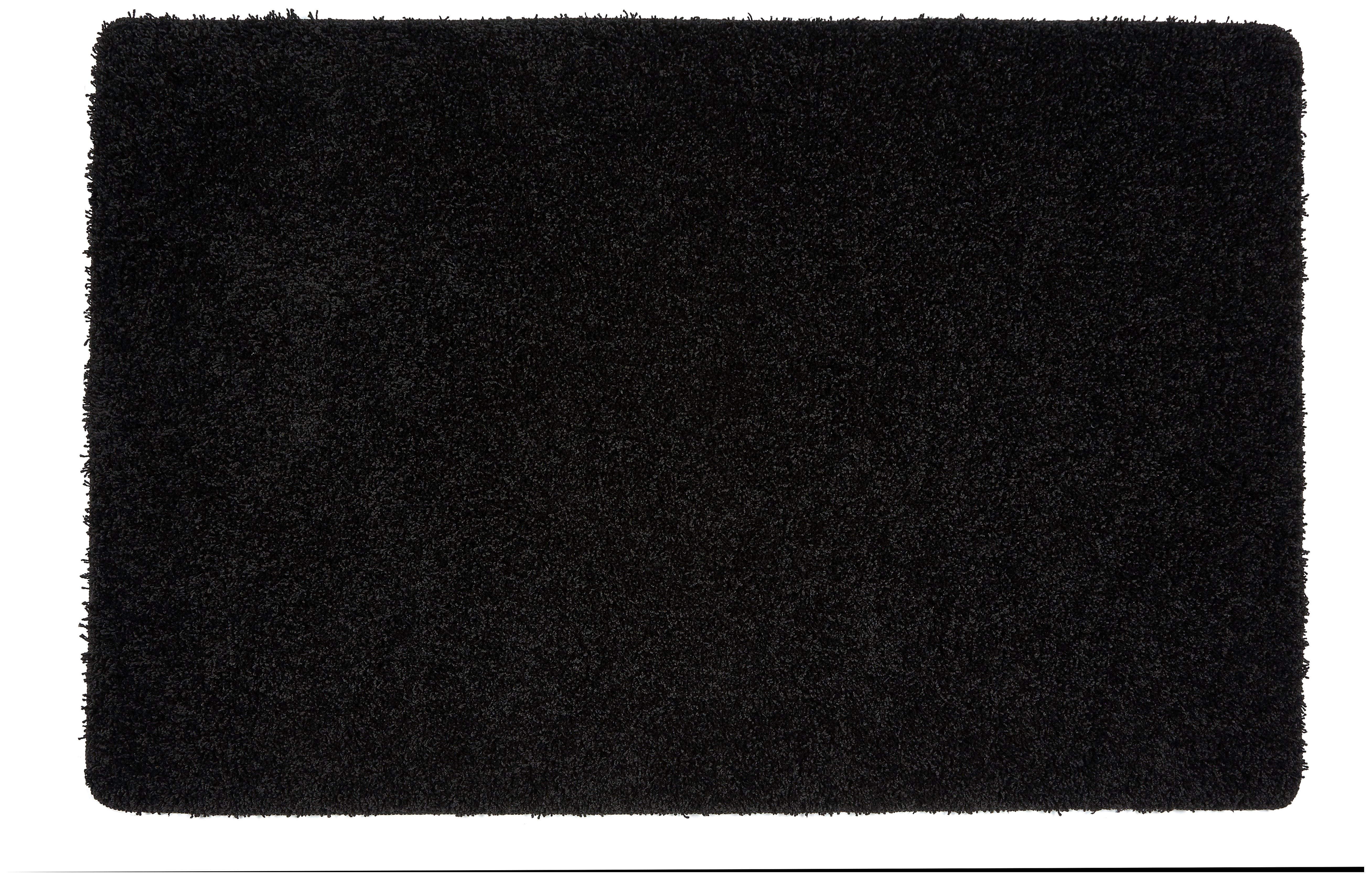 Buddy Plain Shaggy Mat  Rug - 150x67cm - Black.