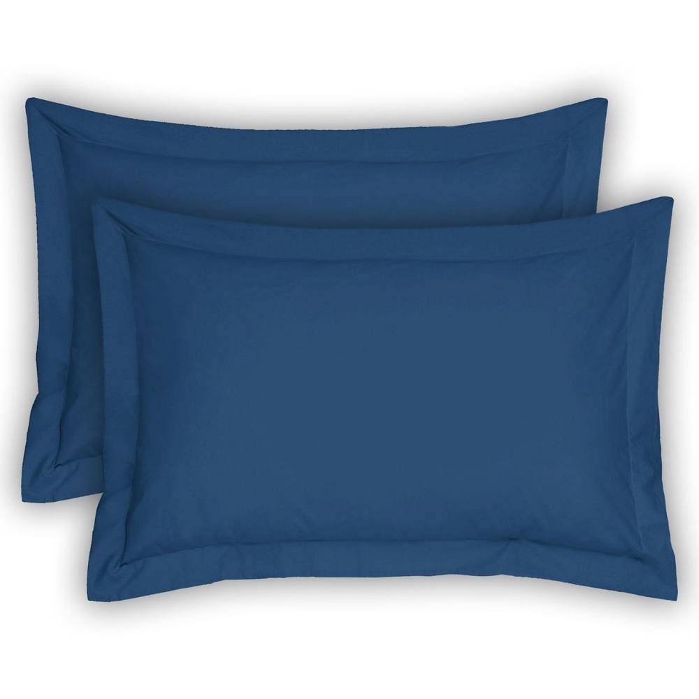 Smart Living Polycotton Oxford Pillowcase Pair Pack 48cm x 74cm in Blue