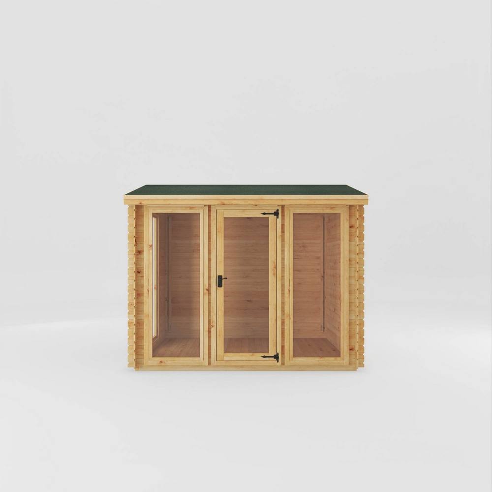 Mercia 3 x 2.5 m Reverse Apex Log Cabin - 19 mm - L263.7 x W302.4 x H253.4 cm in Brown 3