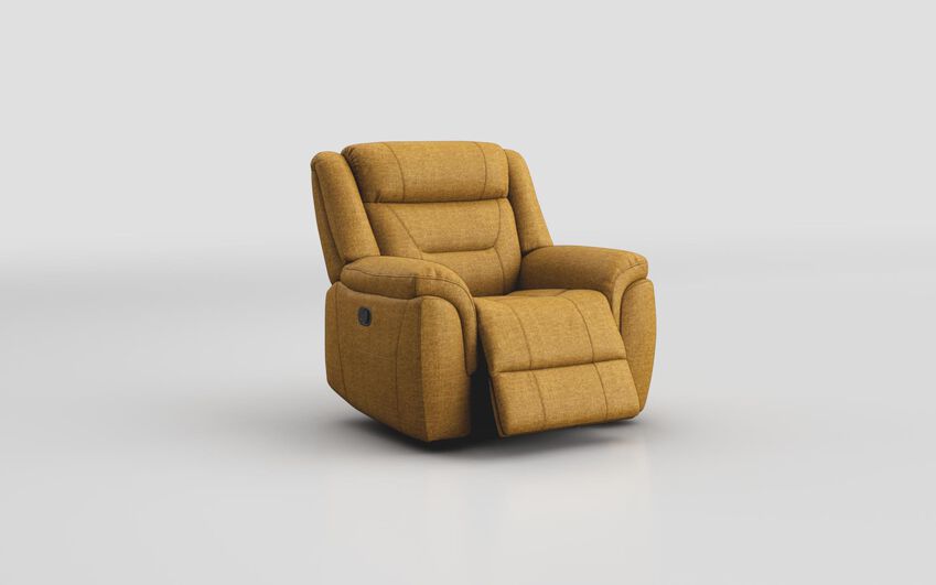Yellow Fabric Ainsdale Manual Recliner Chair