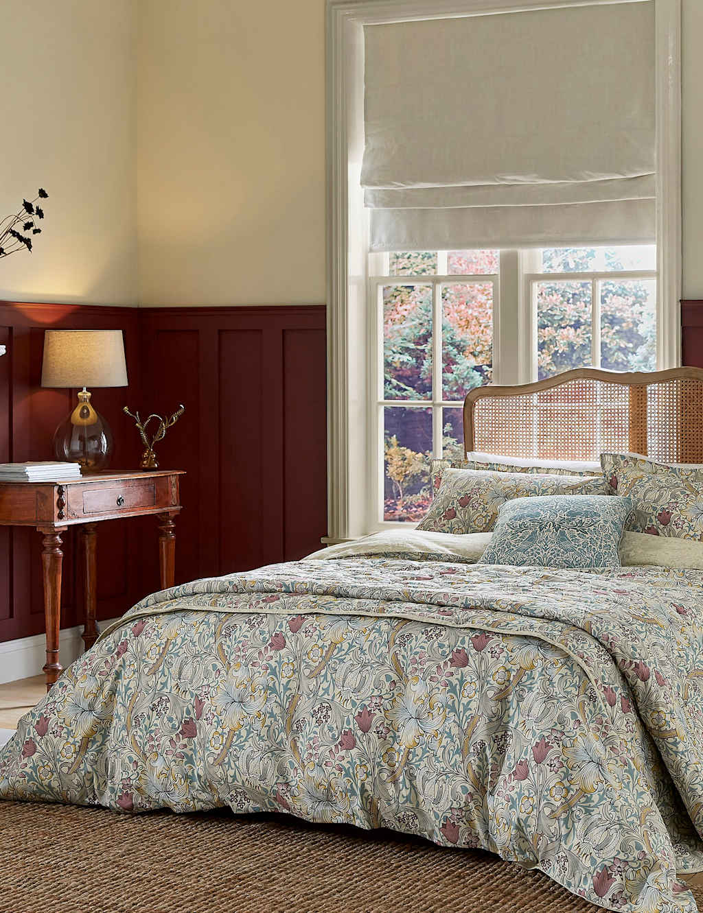 Morris & Co Pure Cotton Golden Lily Bedding Set Multi