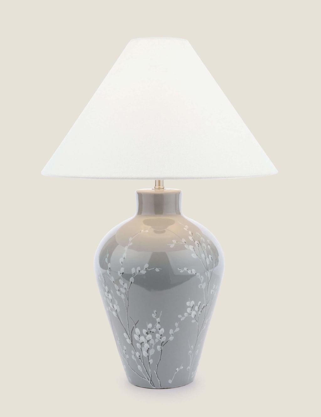 Laura Ashley Pussywillow Ceramic Table Lamp Grey