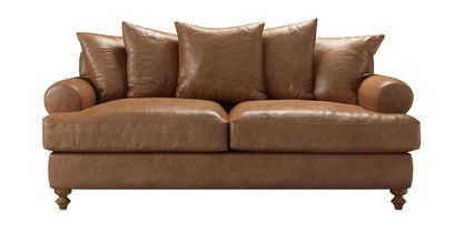 Teddy 2.5 Seat Sofa Bed in Tan Vintage Leather - sofa.com