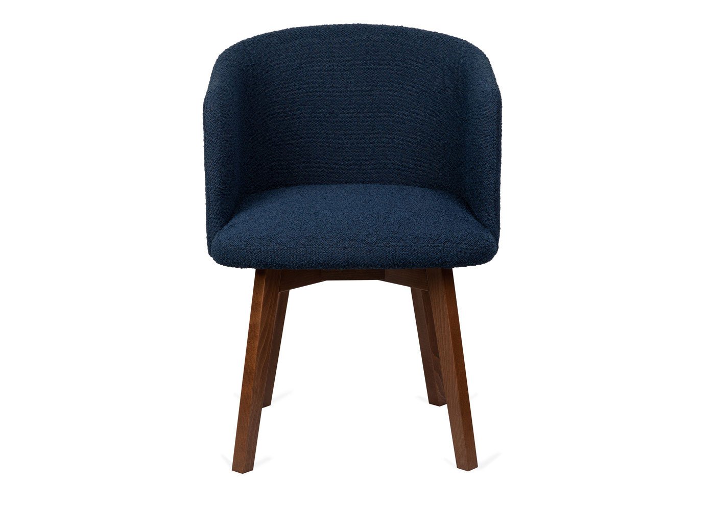 Heal's Edit Swivel Office Chair Copenhagen Blue Walnut Stain Leg