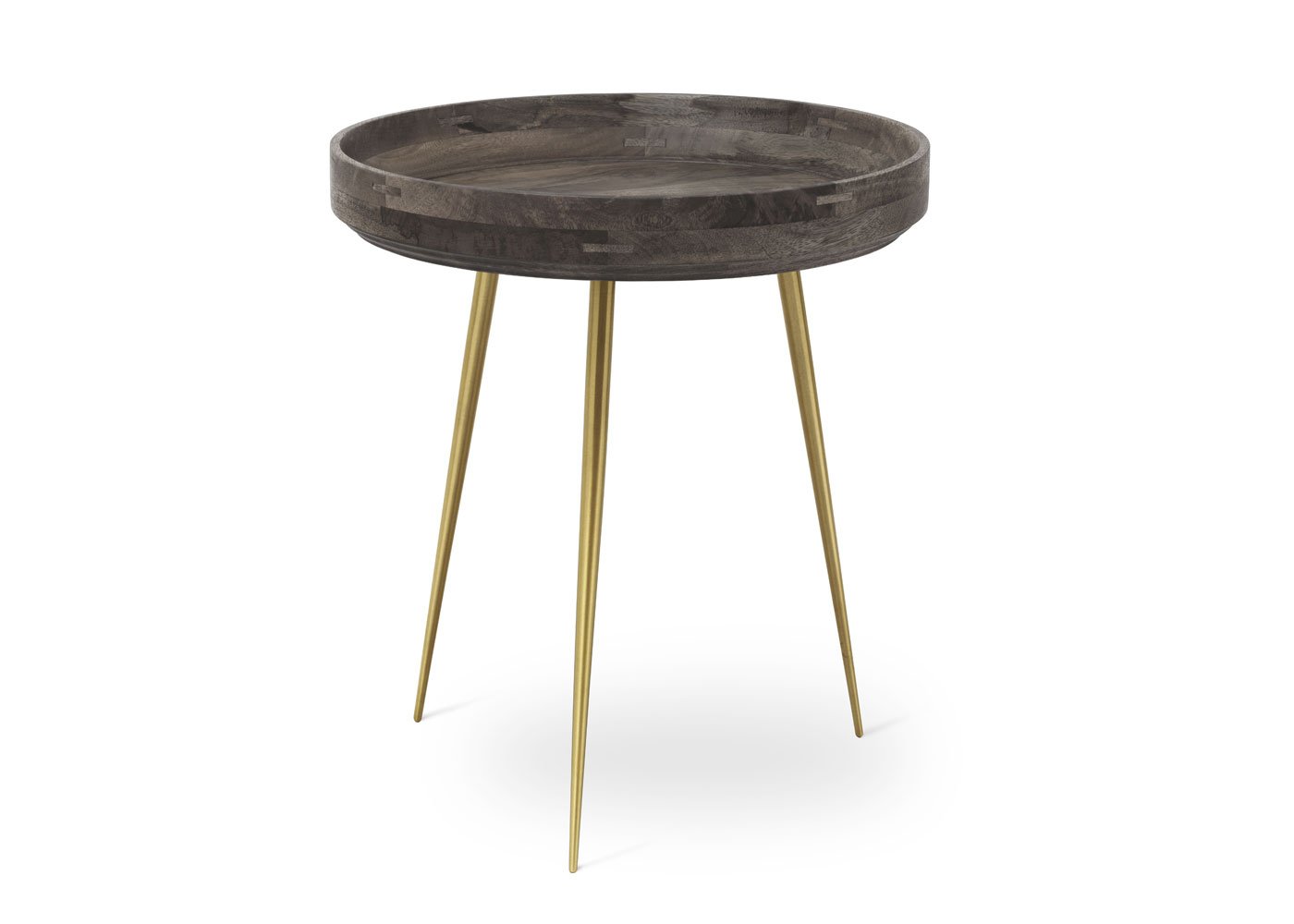 Mater Bowl Medium Occasional Table Grey Mango Brass