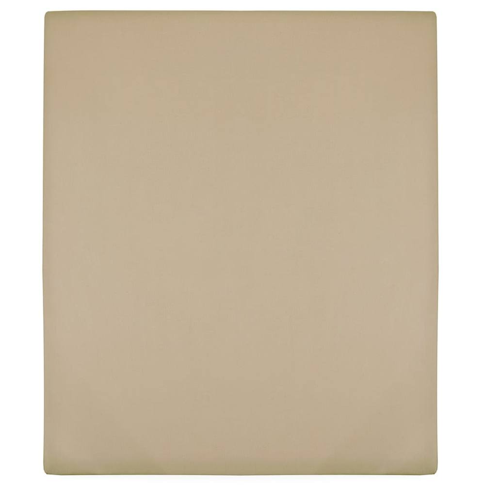 Berkfield Home Jersey Fitted Sheet Taupe 180x200 cm Cotton