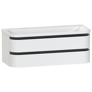 Duarti by Calypso Berrington White Sheen Vanity with Whitley Basin - 1200mm