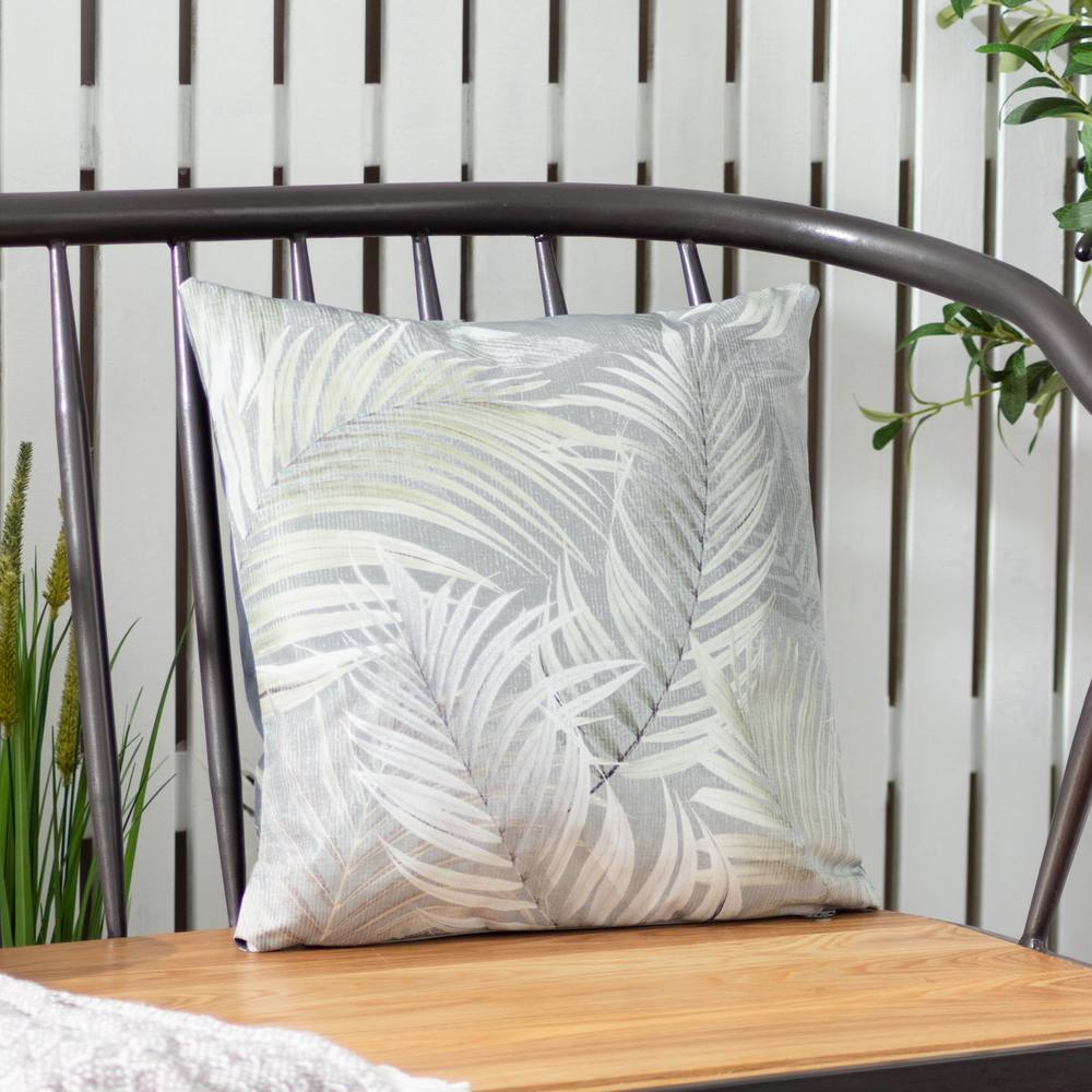Evans Lichfield Palma Botanical Water & UV Resistant Outdoor Cushion in Green