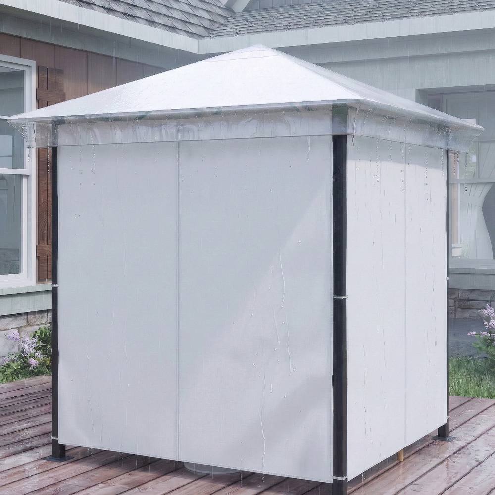 OUTSUNNY 2 x 2 (m) Gazebo Protective Cover, Waterproof Cover in Clear