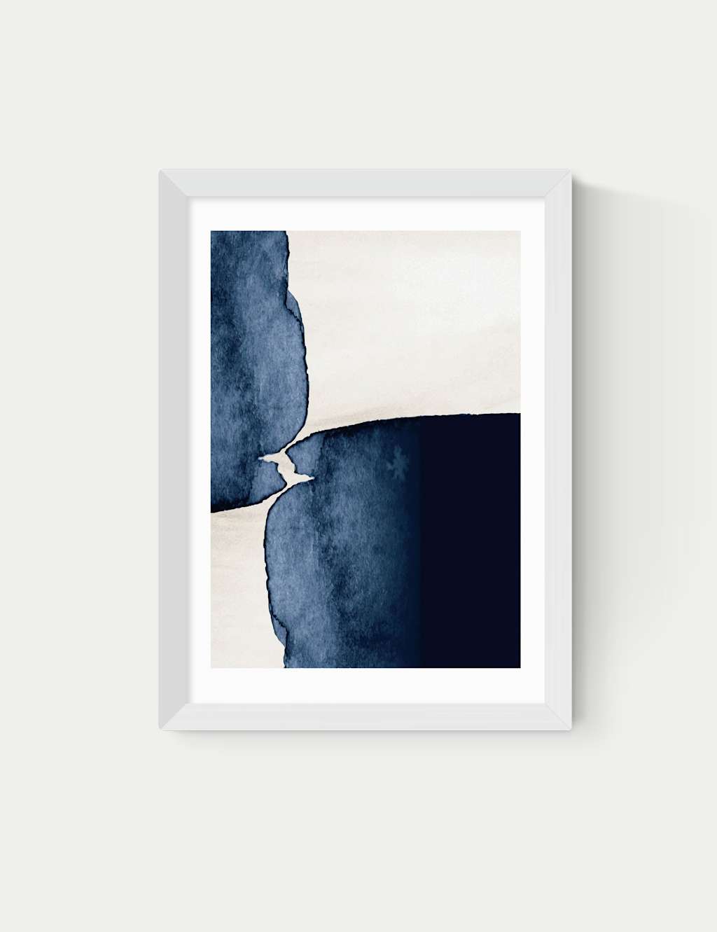 East End Prints Watercolour Abstract Rectangle Framed Art White