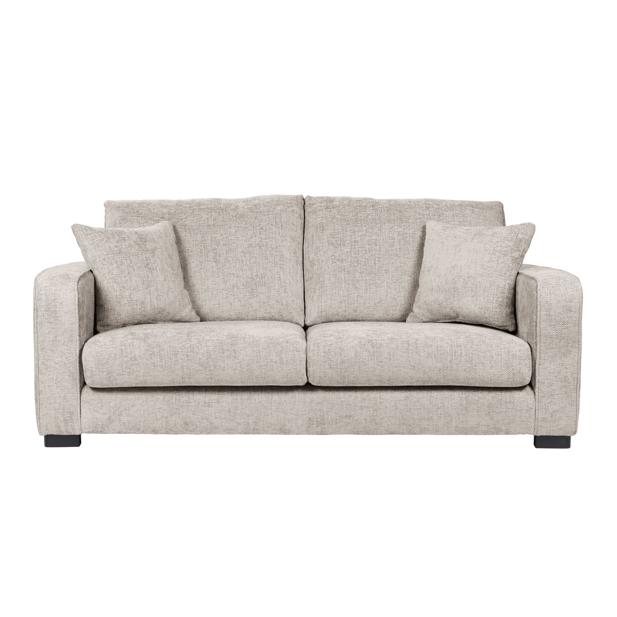 Carson Chunky Chenille 3 Seater Sofa Grey