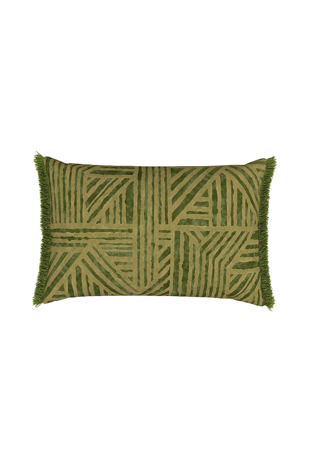 Harlequin 'Crater' Cotton Cushion in Green