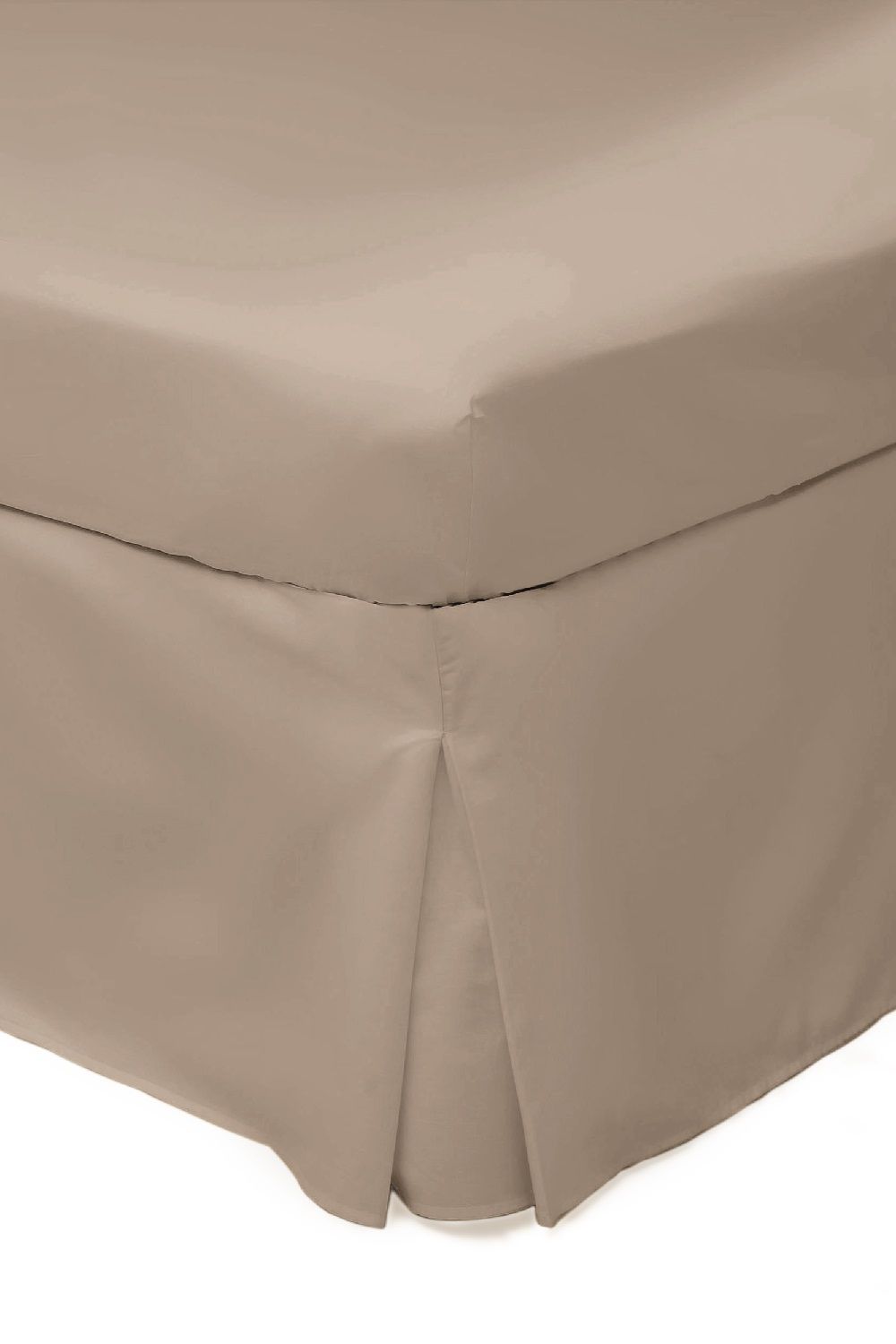 Belledorm Easy Care 200 Thread Count Cotton Polyester Percale Platform Valance in Light Brown