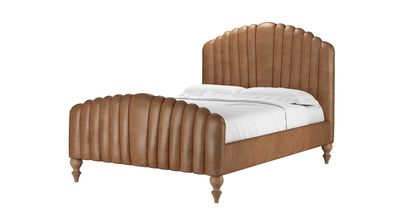 Bella Double Bed in Tan Vintage Leather - sofa.com
