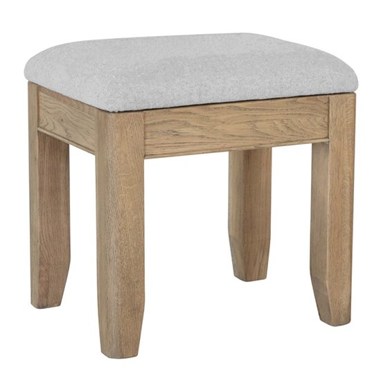 Hants Wooden Dressing Stool In Smoked Oak