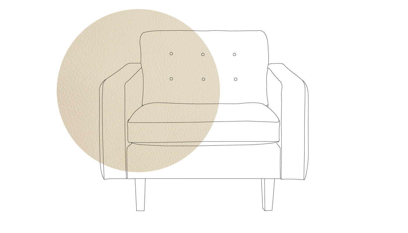 Heal's Hepburn Armchair Leather Grain Storm 006 Wenge Black Feet