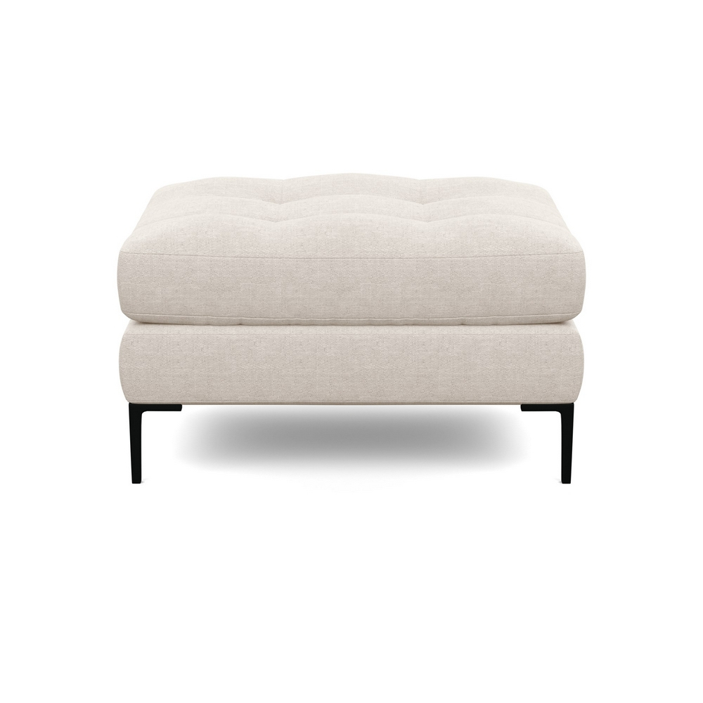 Heal's Eton Footstool Texture Limestone Black Feet