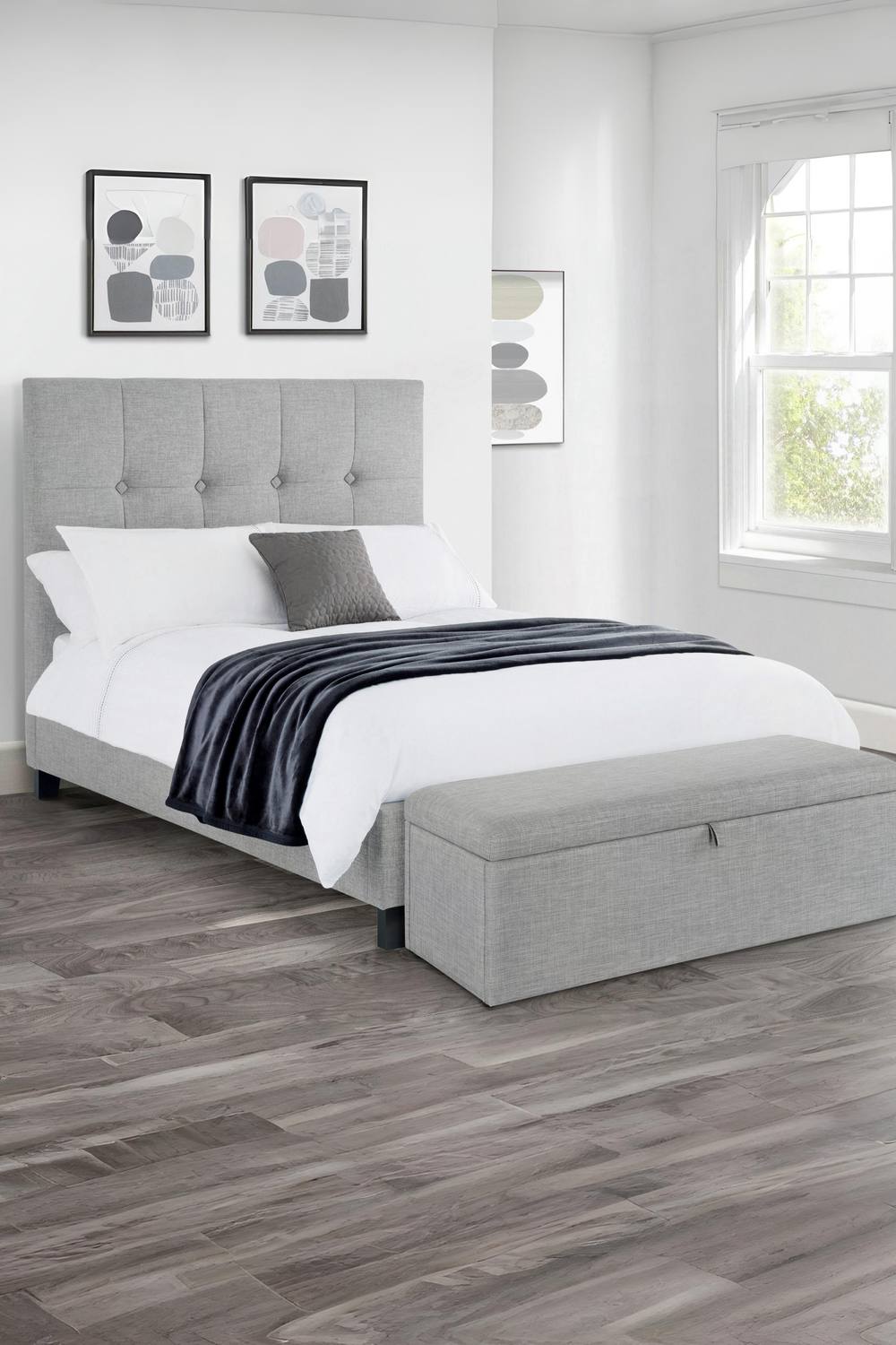 Julian Bowen Sorrento Upholstered Bed in Grey