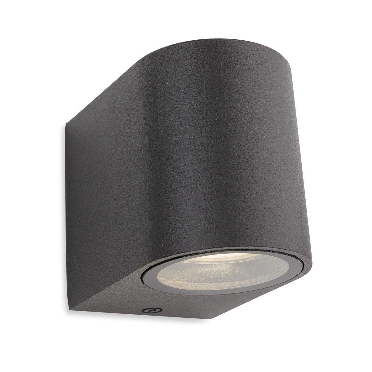Netlighting Scenic 1 Light Single Wall Light Gun Metal IP44 GU10 in Grey