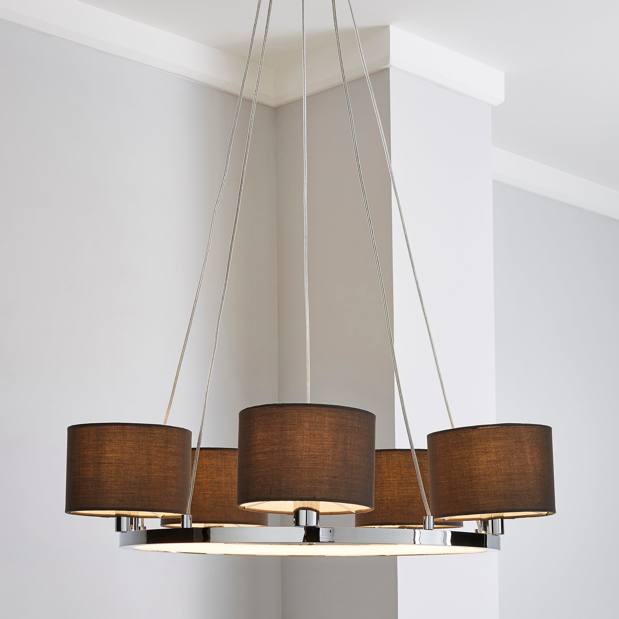 Talinn Dual Lit Integrated LED Ceiling Fitting Grey