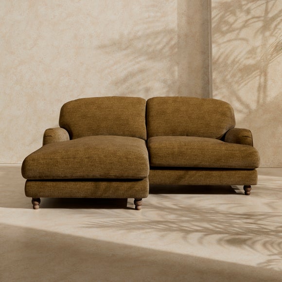 Arthur Linen Chenille Corner Chaise Sofa