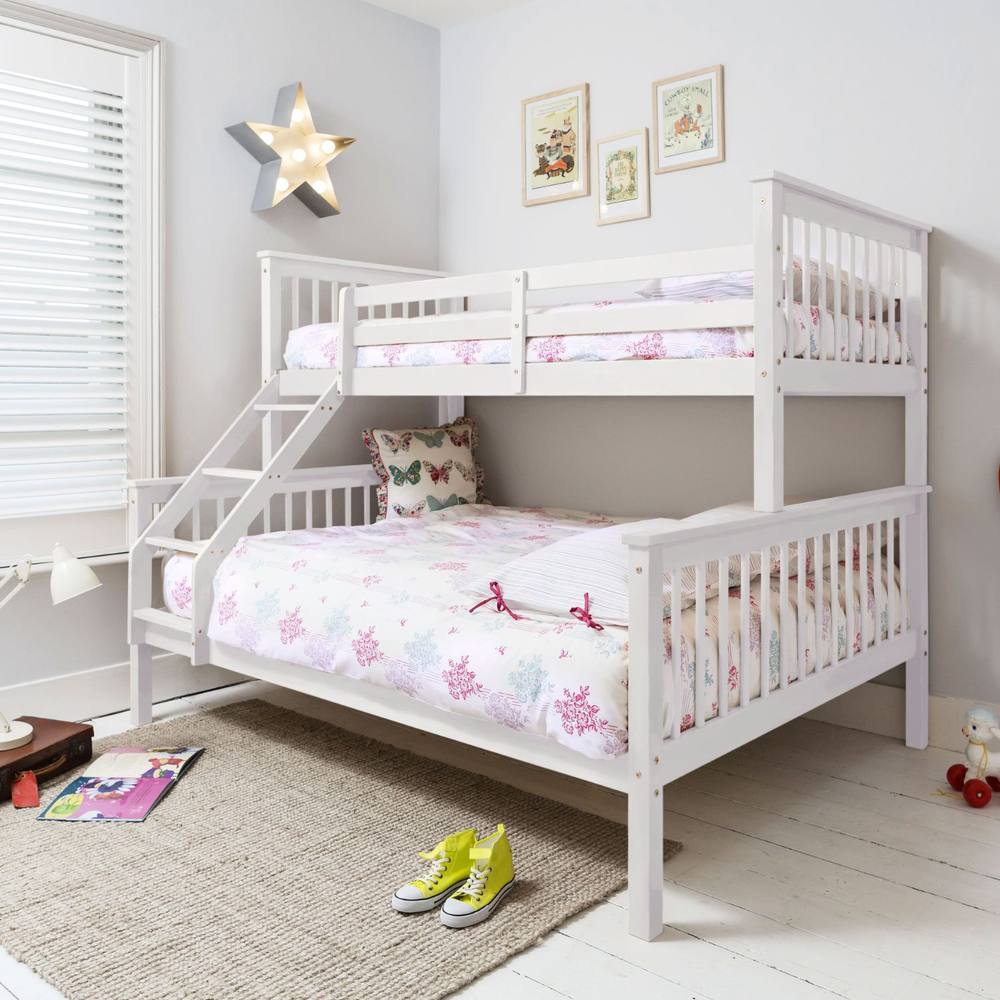Nöa and Nani Hanna Triple Bunk Bed with Single and Double Bed in White