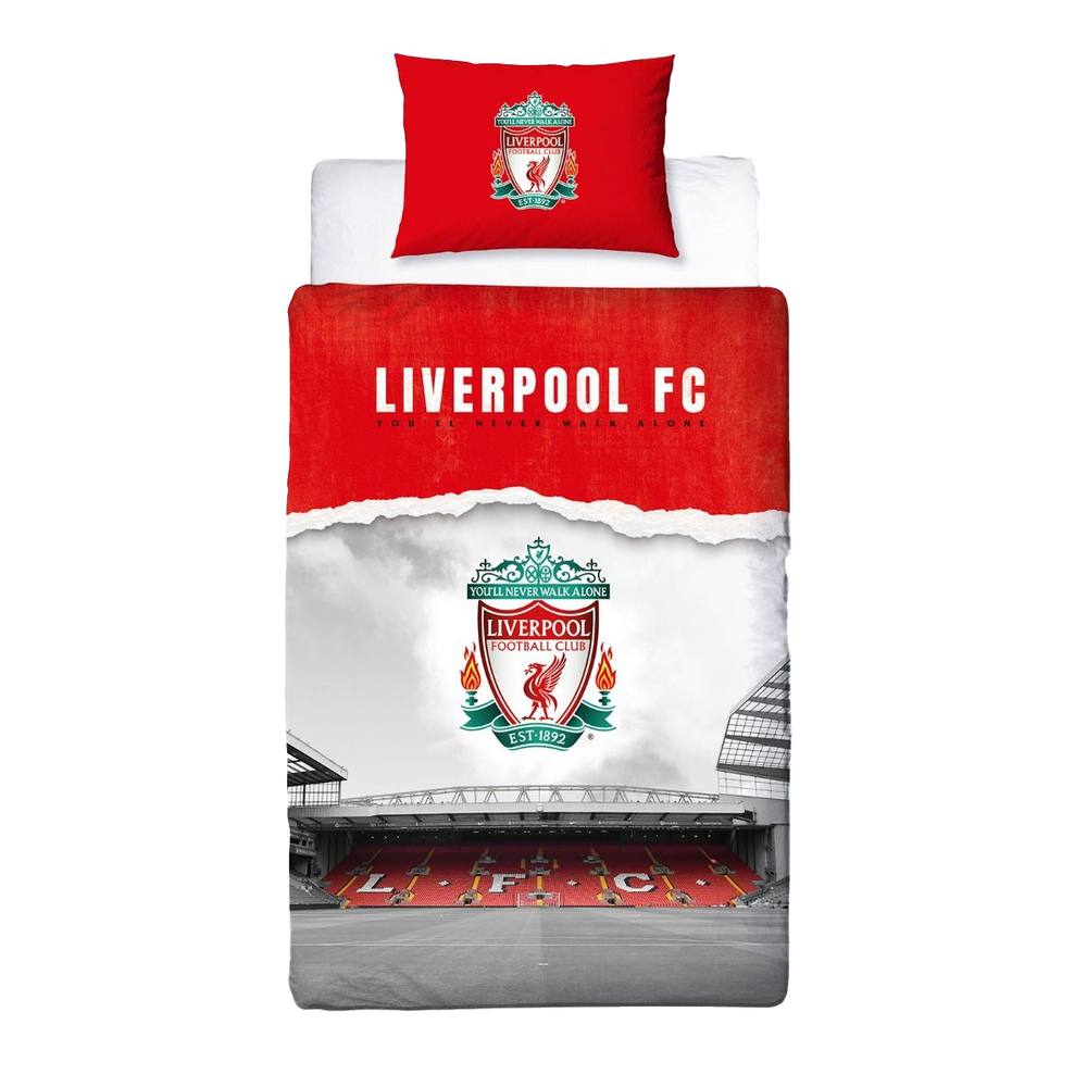 Liverpool FC Never Walk Alone Duvet Set in Red