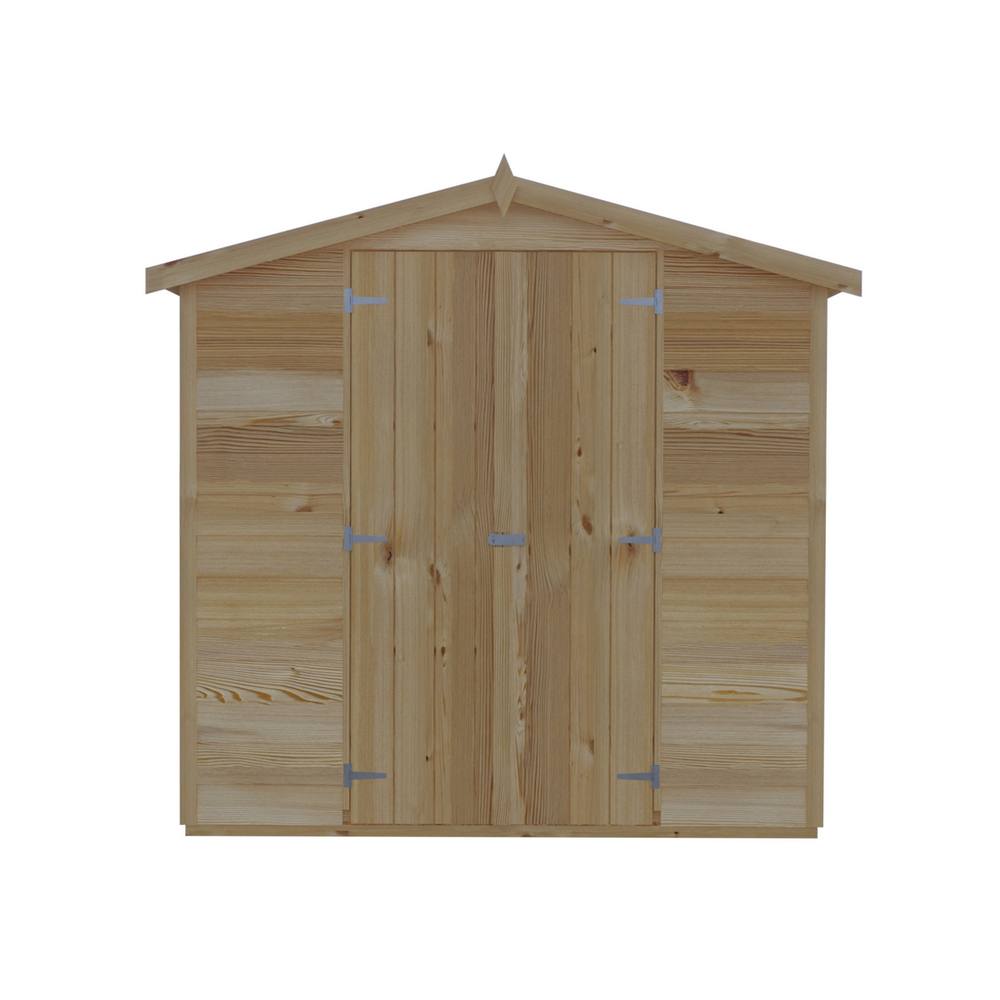 Shires Overlap Double Door Garden Shed - Dip Treated Approx 10 x 8 Feet in Brown 4