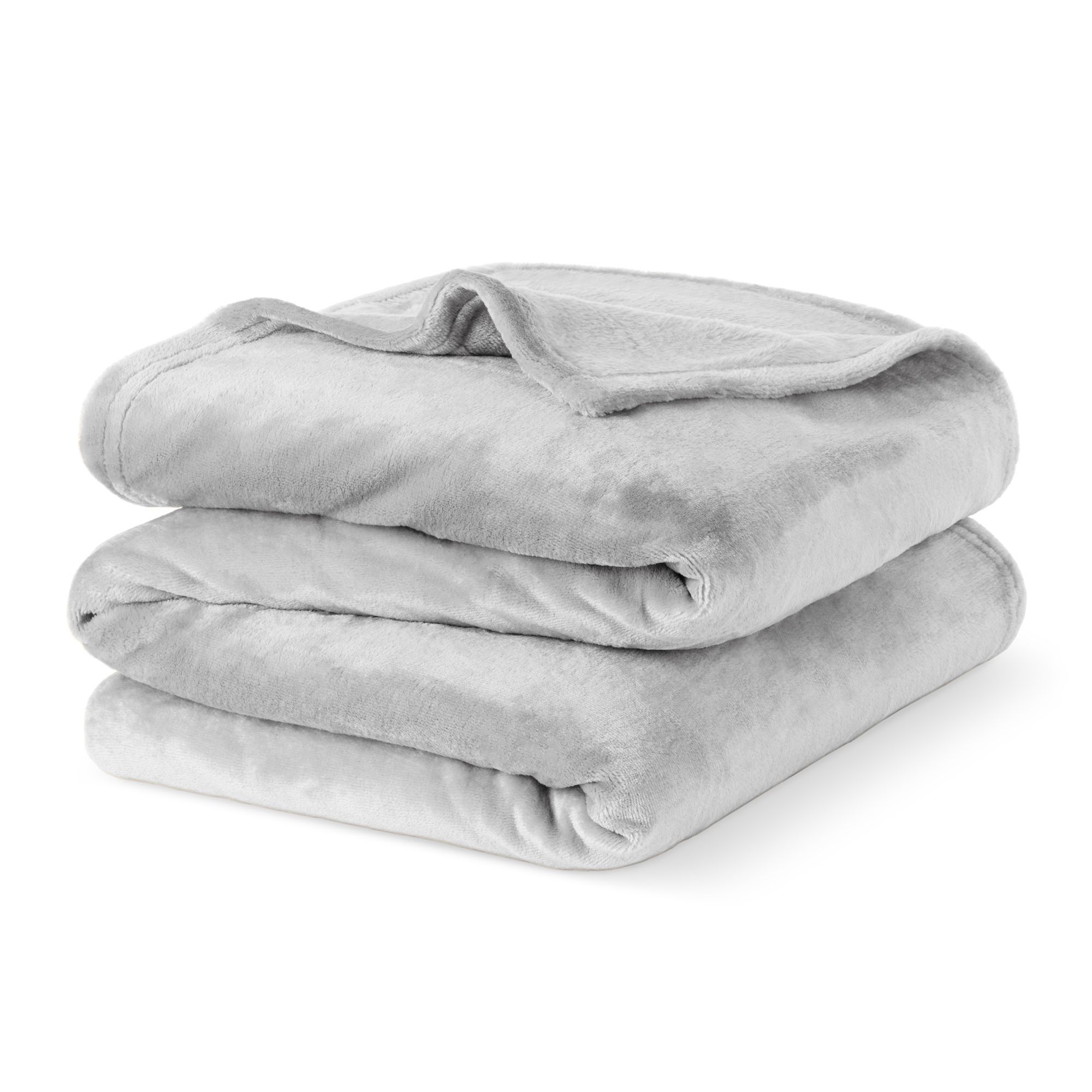LIVIVO Ultra Soft Flannel Fleece Throw Blanket in Grey