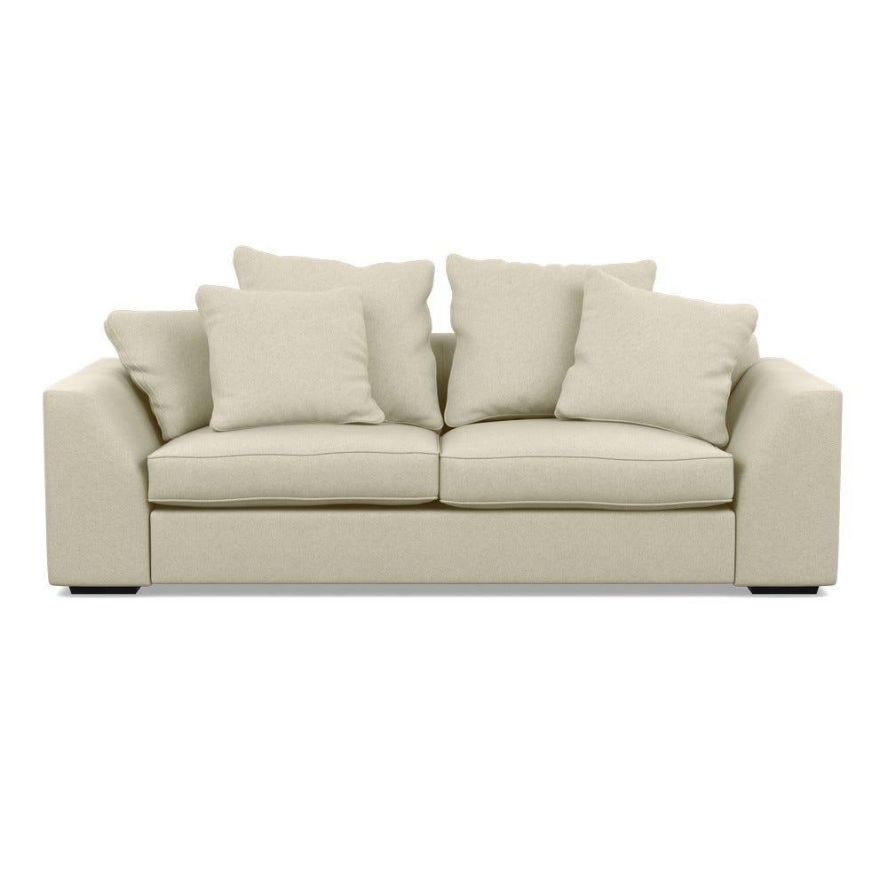 Heal's Cumulus 4 Seater Sofa Cotton Grain Black Feet 3