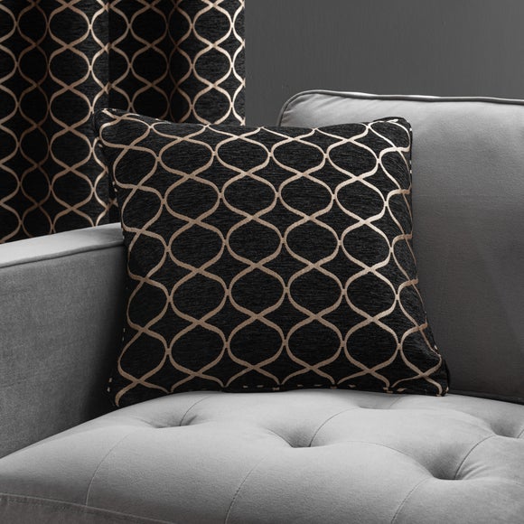 Ogee Chenille Feather Filled Cushion