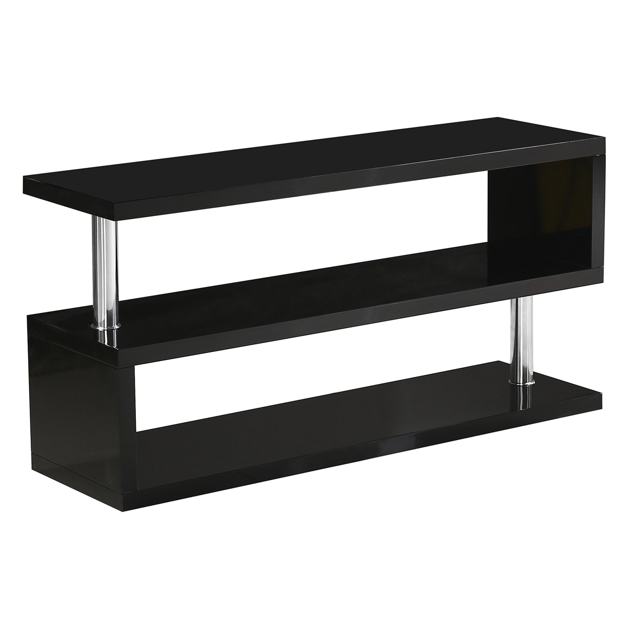 Charisma High Gloss Black TV Stand Black