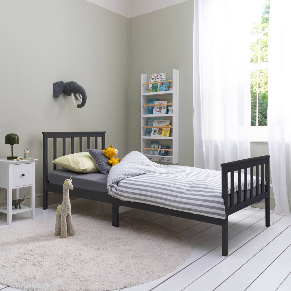 Nöa and Nani Otis Single Bed 3ft Frame in Anthracite in Grey