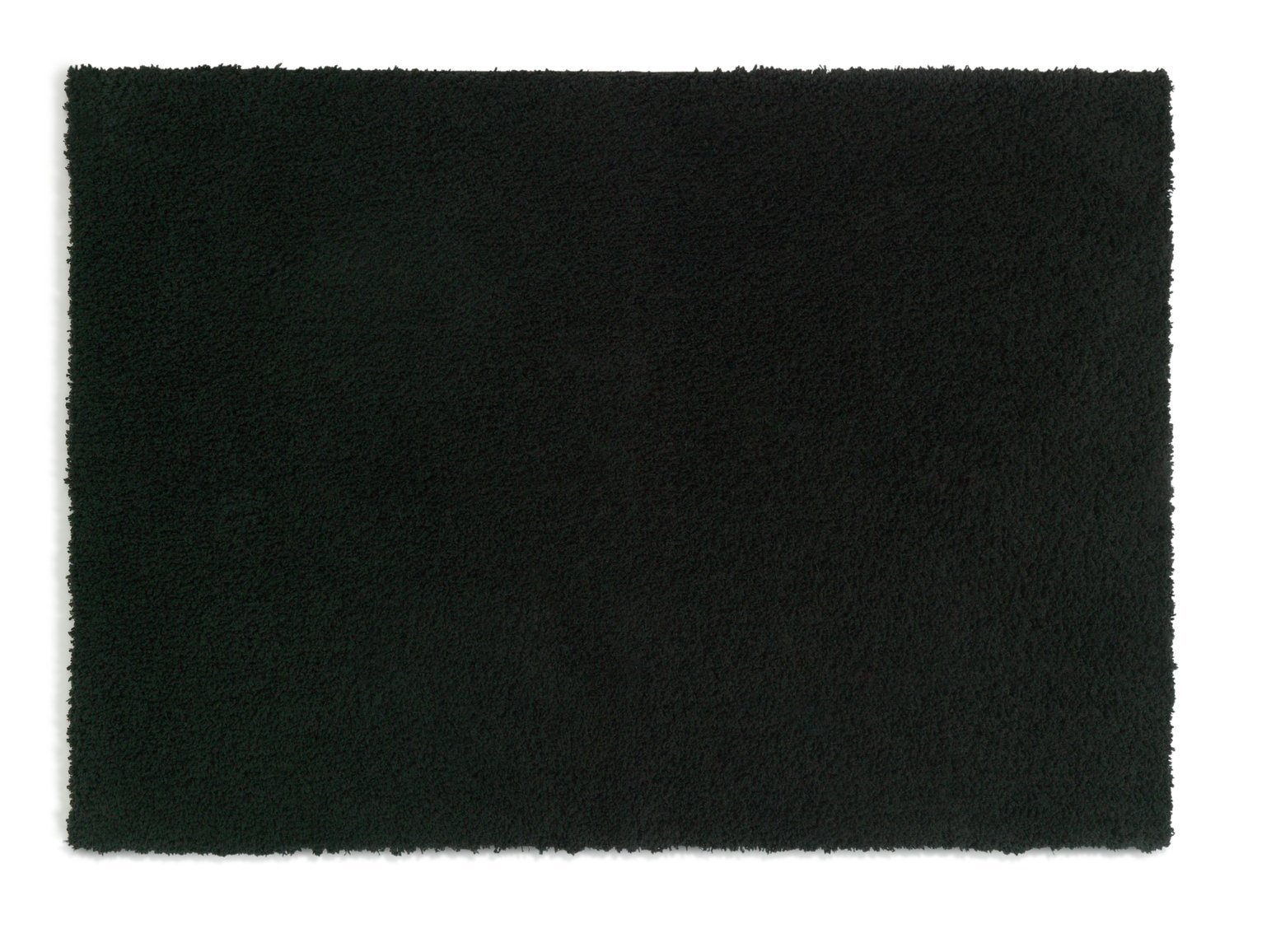 Habitat Recycled Cosy Plain Shaggy Rug - 80x150cm - Black