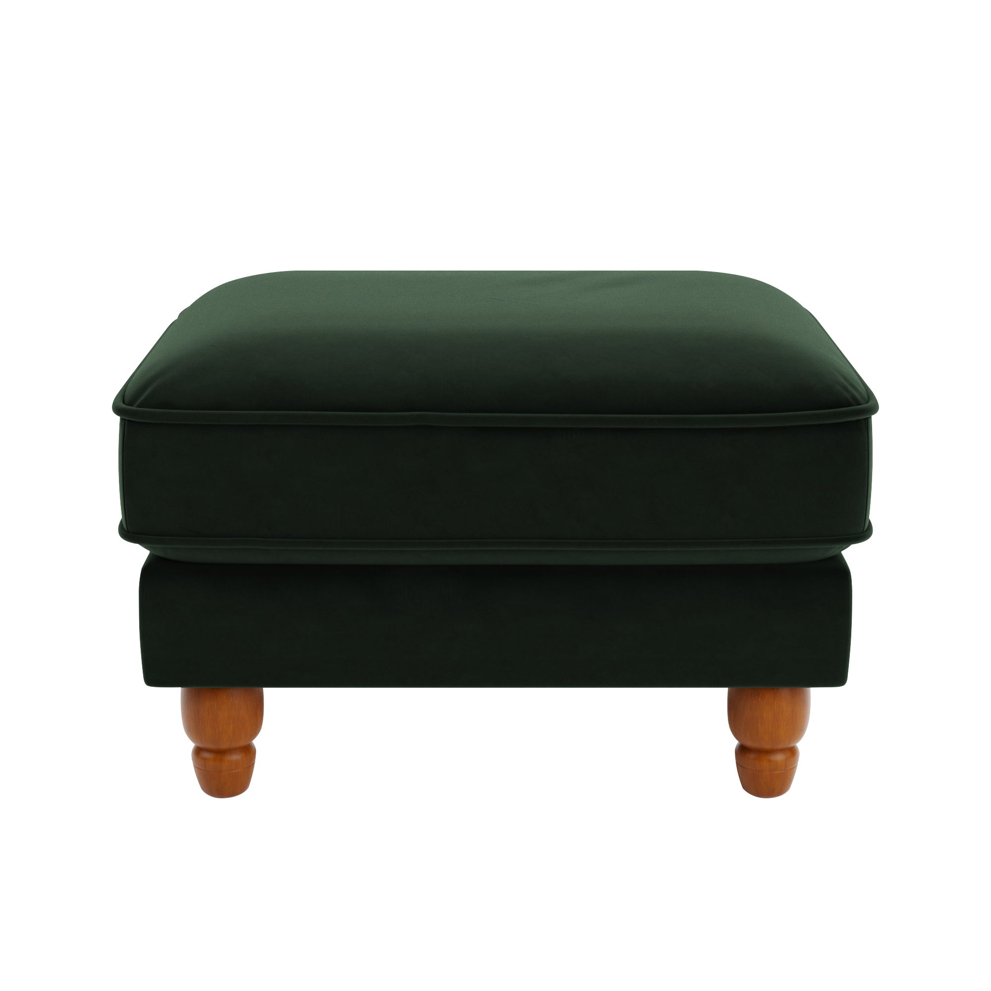 Beatrice Velvet Footstool Green
