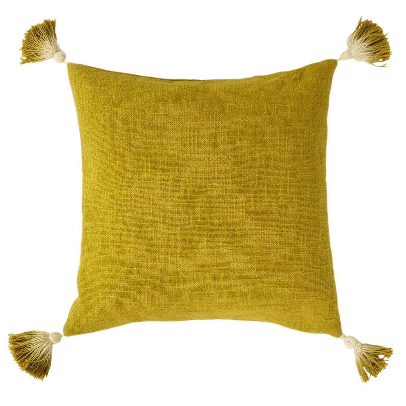 Juniper Tassel Cushion, Moss