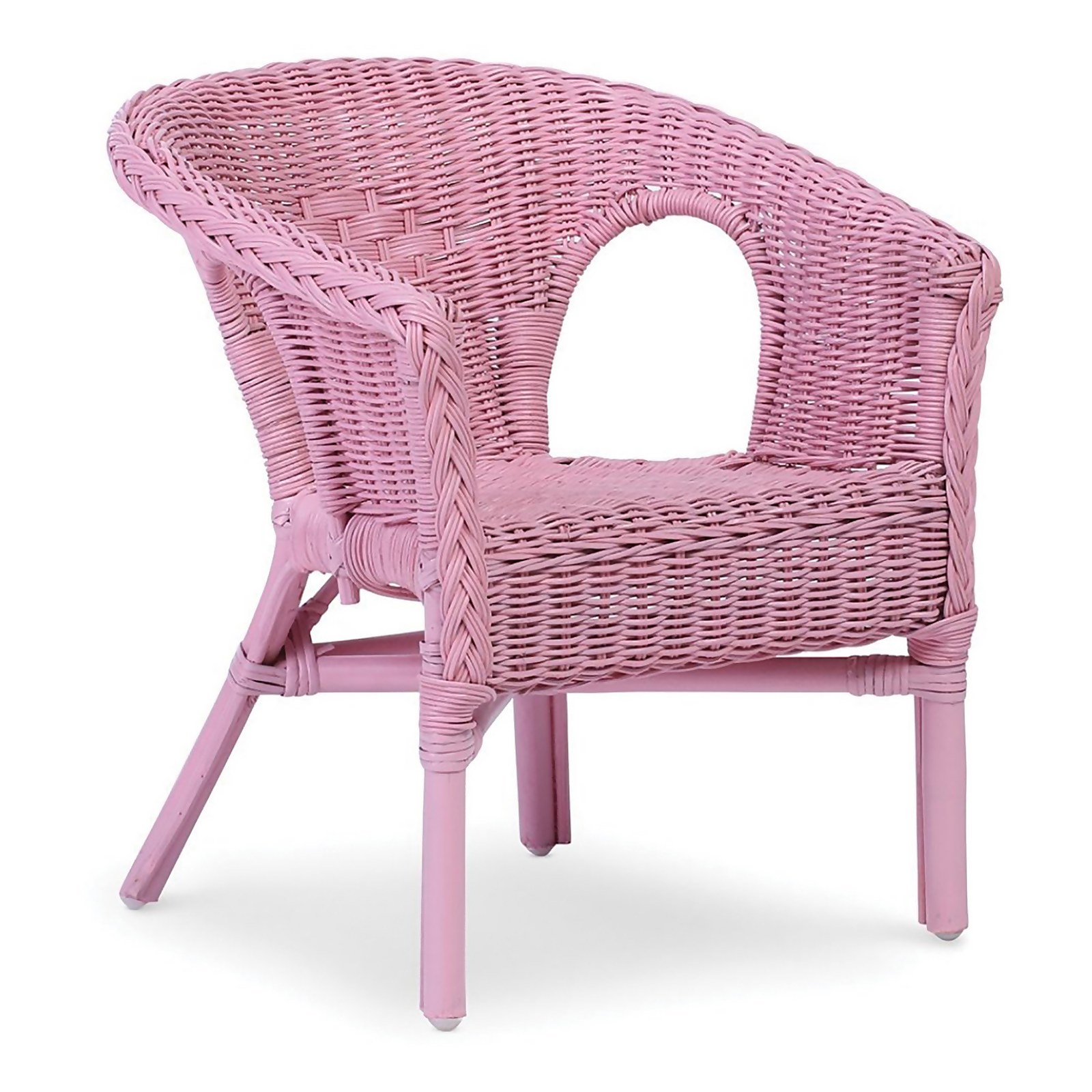 Kids Wicker Loom chairs in Pink