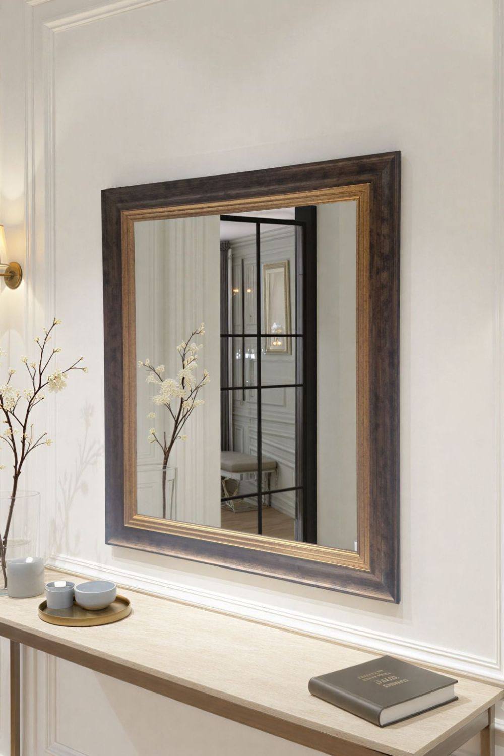 Yearn Mirrors Classic Bronze Gold Bevelled Wall Mirror