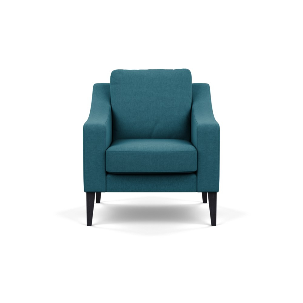 Heal's Richmond Armchair Brushed Cotton Cadet Black Feet